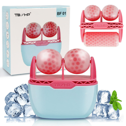 New 2 in 1 Face Massager Ice Cooling Facial Roller Eye Roller Relieve Fatigue Pain Redness Skin Tighten Face Lift