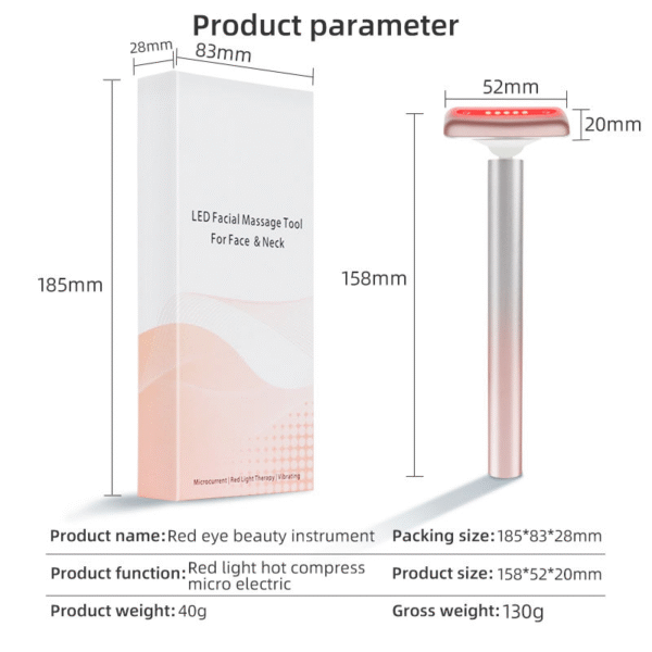 Professional EMS Multifunction Electric Eyes Beauty Massage Firming Device Red Light Therapy Facial Microcurrent Eye Massager
