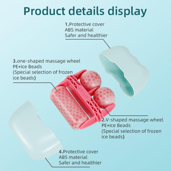 New 2 in 1 Face Massager Ice Cooling Facial Roller Eye Roller Relieve Fatigue Pain Redness Skin Tighten Face Lift