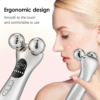 Portable Handheld 4D Microcurrent Roller Massager V Line Lifting Wrinkle Reduction Beauty Tool for Face Eyes and Body