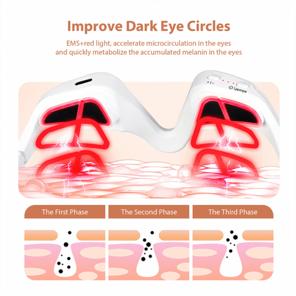 EMS Microcurrent & Red-Light Therapy Massager Eye Beauty Dark Circle Reduction Rehabilitation Equipment