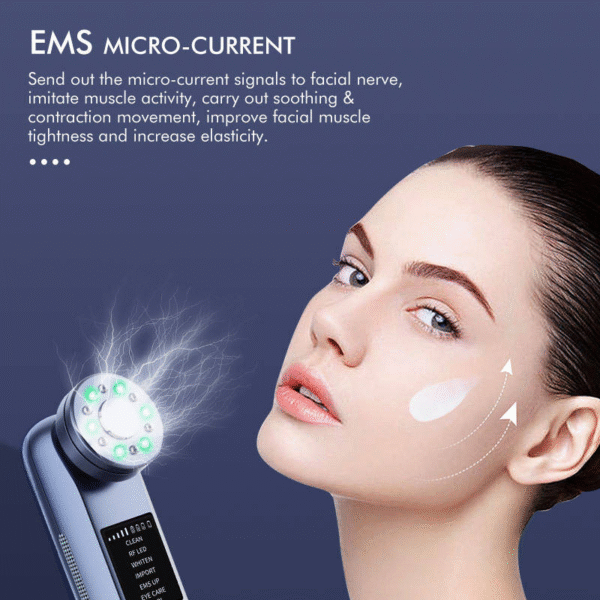 High Frequency EMS Facial Machine Home Use Light Therapy Lifting Face Massager Anti-Aging Skin Tightening Rejuvenation Skin Care
