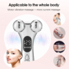 Portable Handheld 4D Microcurrent Roller Massager V Line Lifting Wrinkle Reduction Beauty Tool for Face Eyes and Body