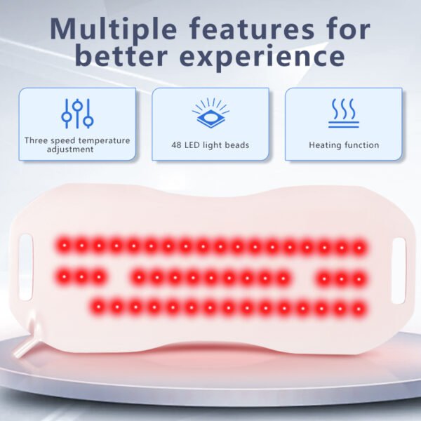 Heated Red Light Waist Belt Portable Pain Relief for Back Abdomen Neck &amp Cramps