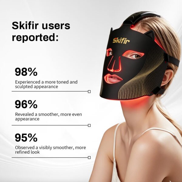 Home-use Near Infrared LED Red Light Therapy Face Mask with Built-in Battery