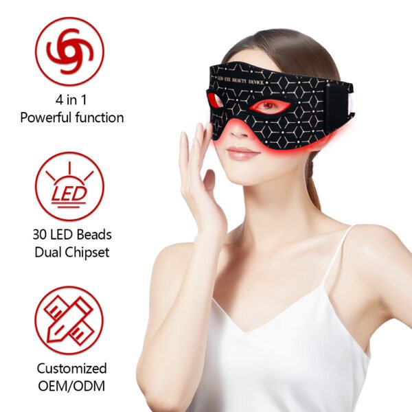 Hand Held LED Red amp Infrared Light Therapy Eye Mask Treat Eye Bags Reduce Wrinkles amp Improve Sleep Quality for Eye amp Face