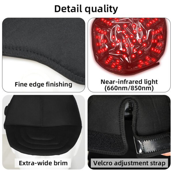 Home Beauty Devices 100pcs LED 660nm 850nm Red Light Therapy Hat Red Light Therapy for Pain Relief and Hair Growth