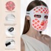 5 Breathable Hollow Out 7 Color LED Mask 5D Flexible Fit with Remote for Face All Skin Types