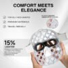 6 Breathable Hollow Out 7 Color LED Mask 5D Flexible Fit with Remote for Face All Skin Types
