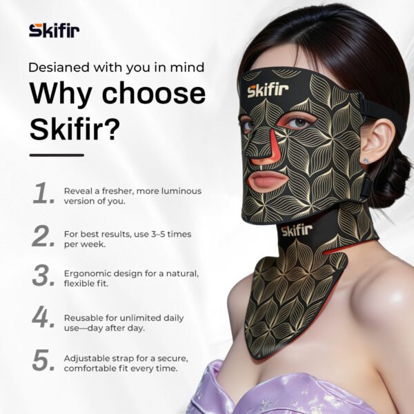 New Design 8 Colors Anti Acne Wrinkle Removal Infrared LED Face Mask Photon Therapy Rechargeable LED Facial Mask with Neck