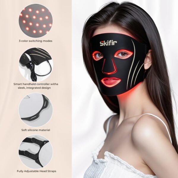 Portable Silicone LED Mask Anti Puff Skin Tighten Wrinkle Smooth Rejuvenate
