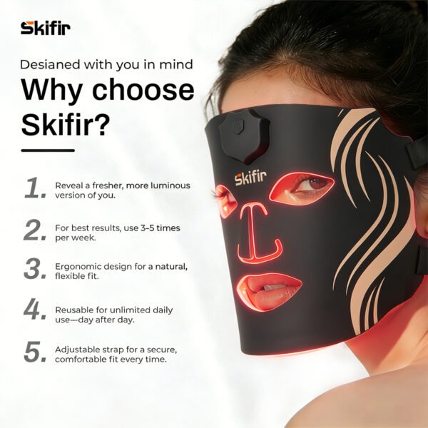 Wireless LED Face Mask Red Blue Light Photon Therapy for Skin Rejuvenation at Home​