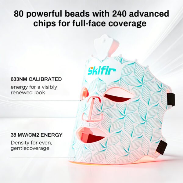 Upgraded 7 Color LED Silicone Facial Mask Home Beauty Device Infrared Red Blue Light Therapy