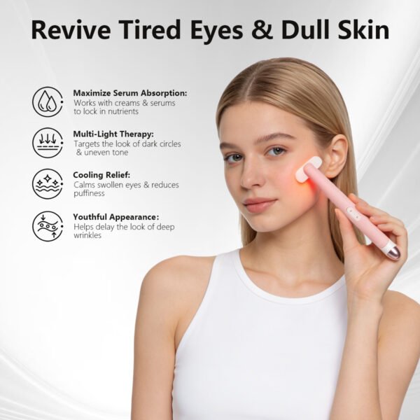 Multi-Function Electric Eye Care Device – LED Light & Vibration for Skin Refreshing