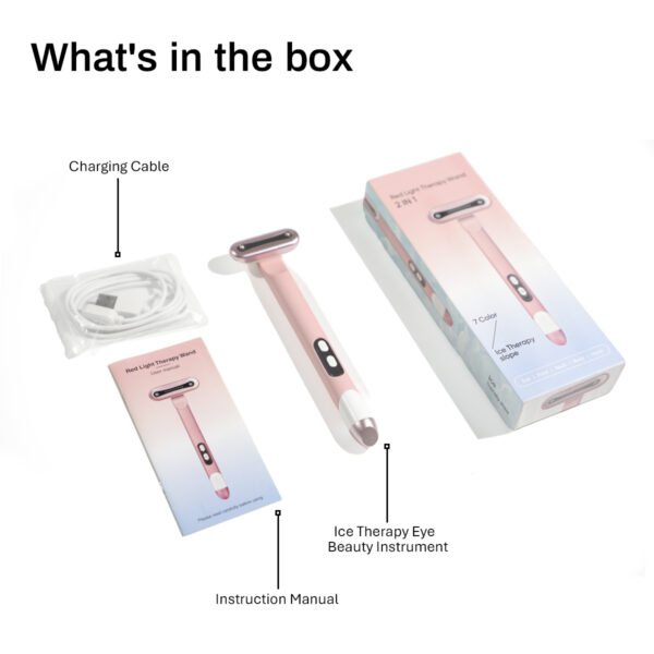 Multi-Function Electric Eye Care Device – LED Light & Vibration for Skin Refreshing