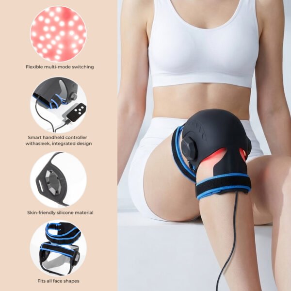 Rechargeable Handheld 660nm 850nm Infrared Heating Elbow Pads Shoulder amp amp Knee Brace Pain Relief Red Light Therapy Massager