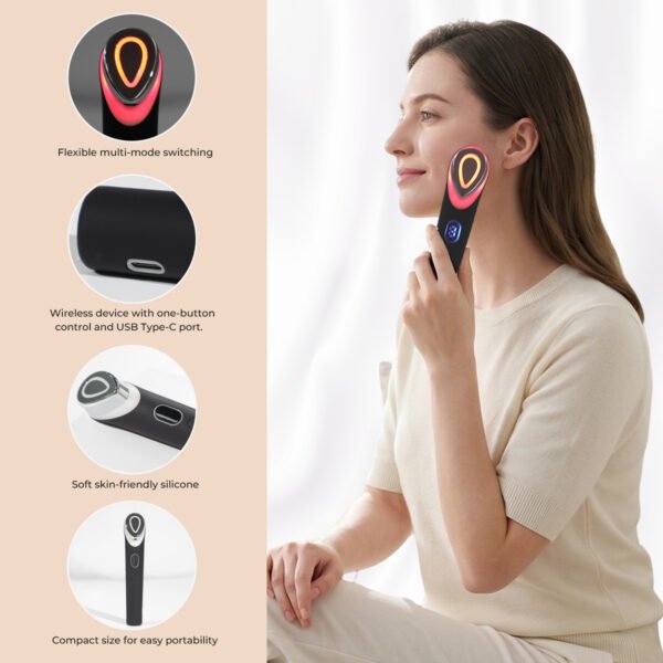 Portable Eye Care Wand – Color Light &amp Vibration Massage for Relaxation