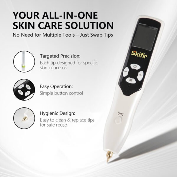 2-in-1 Cold Jet Plasma Lift Pen | Facial Wrinkle & Blemish Care Tool | At-Home Beauty Device
