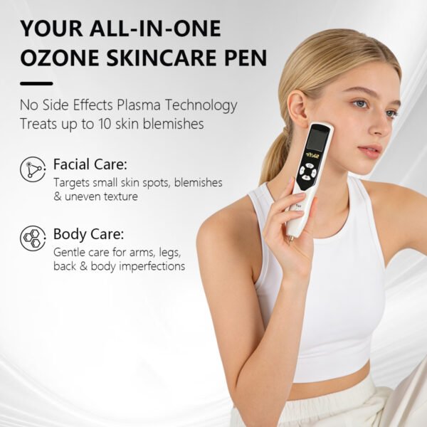 2-in-1 Cold Jet Plasma Lift Pen | Facial Wrinkle & Blemish Care Tool | At-Home Beauty Device