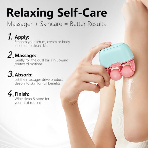 2-in-1 Ice Cooling Face &amp Eye Roller | Facial Massager for Puffiness &amp Redness | At-Home Skin Care Tool