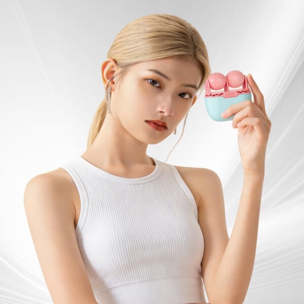 2-in-1 Ice Cooling Face &amp Eye Roller | Facial Massager for Puffiness &amp Redness | At-Home Skin Care Tool