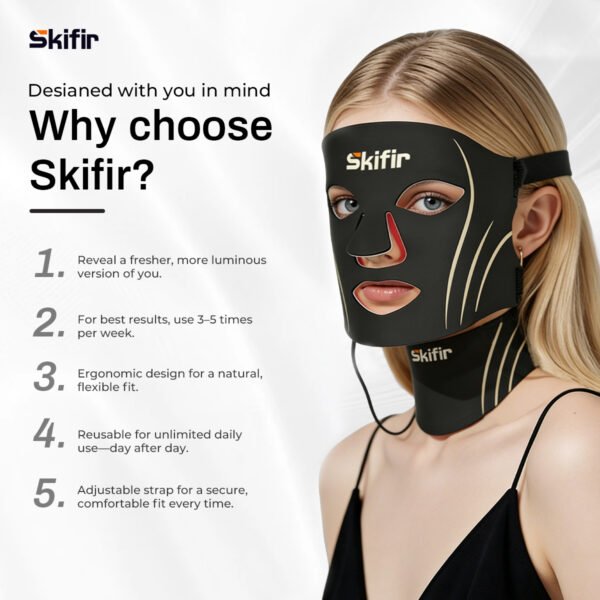 7 Color Silicone LED Facial Mask Red Light Rejuvenation Anti Aging