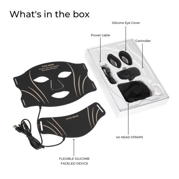 7 Color Silicone LED Facial Mask Red Light Rejuvenation Anti Aging