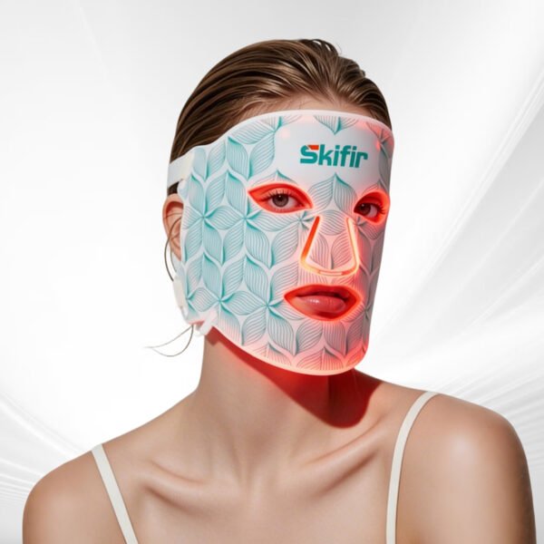 Rechargeable 630nm Red Light Therapy LED Facial Mask Soft Silicone Electric Face Mask Support OEM and ODM