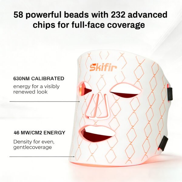 LED Facial Mask Red IR Blue Yellow Light Tighten and Whiten