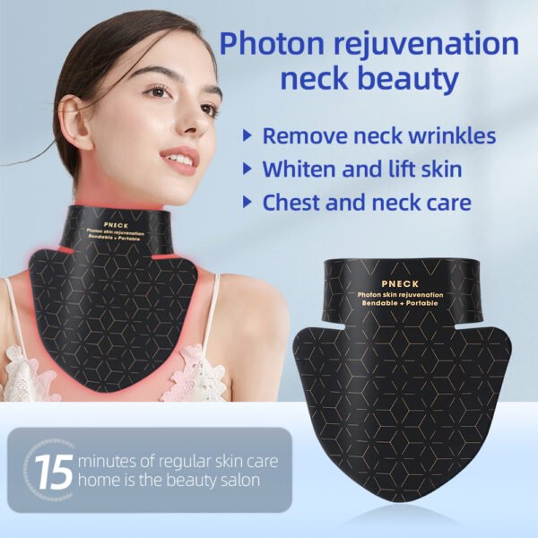 4-Color LED Red Light Therapy Neck Device Professional Skin Care Beauty Therapy for Neck