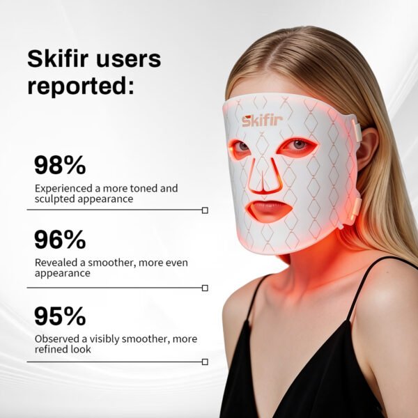 LED Facial Mask Red IR Blue Yellow Light Tighten and Whiten