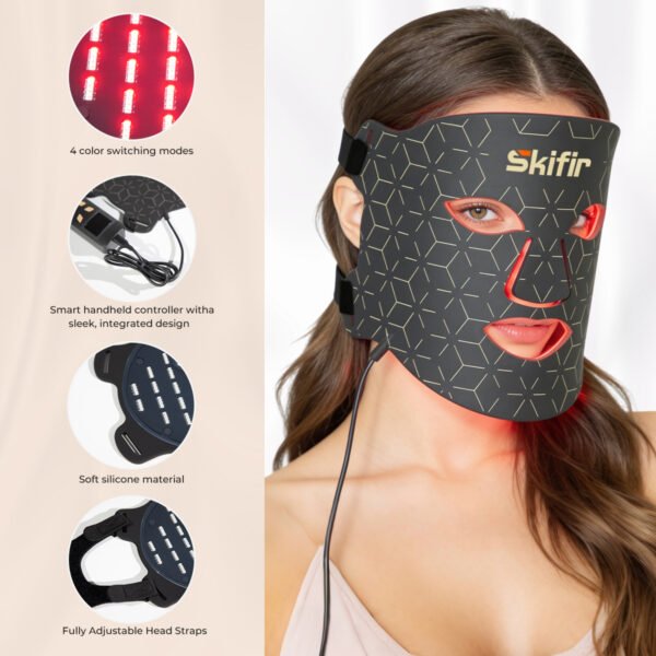 Silicone LED Mask 4 Colors 240 Beads Red amp Infrared Therapy