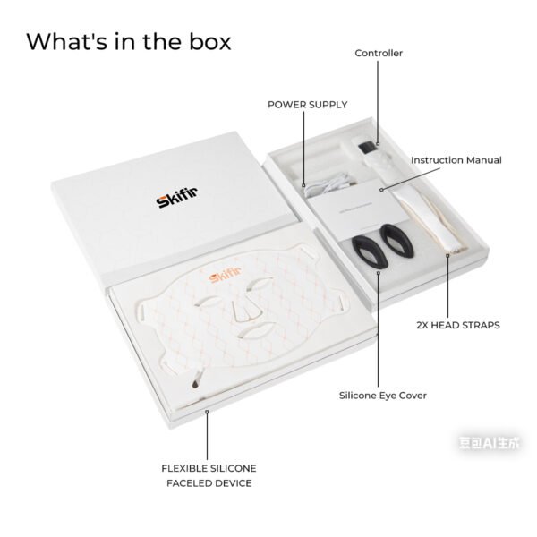 LED Facial Mask Red IR Blue Yellow Light Tighten and Whiten