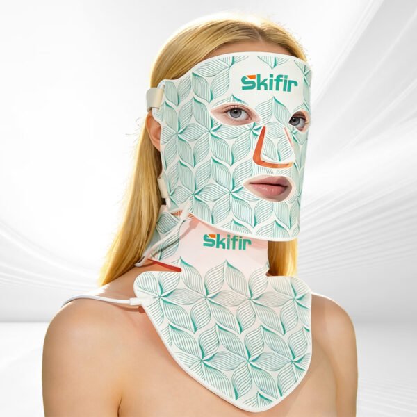 8 Color LED Face Neck Mask Red Near-Infrared Anti Aging Lifting