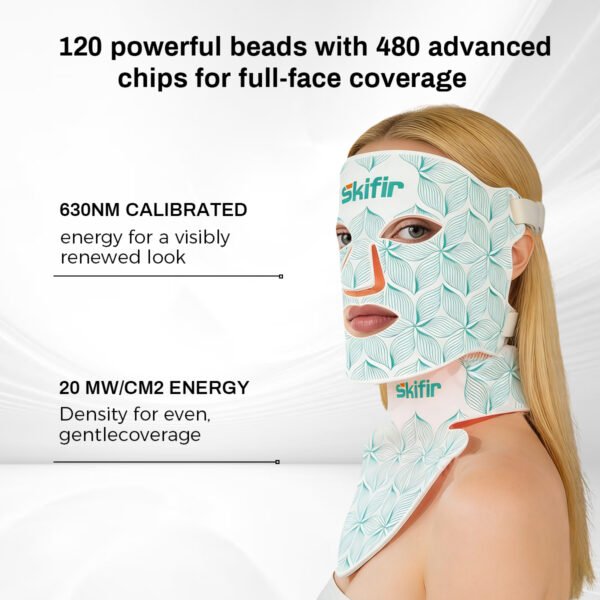 8 Color LED Face Neck Mask Red Near-Infrared Anti Aging Lifting