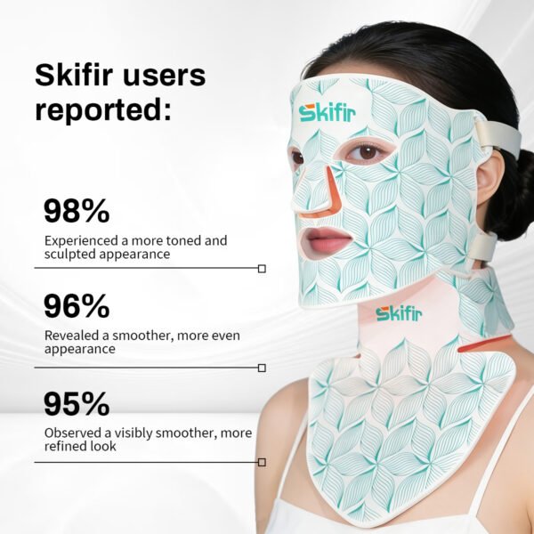 8 Color LED Face Neck Mask Red Near-Infrared Anti Aging Lifting