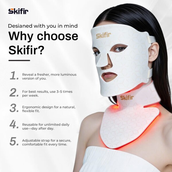 4 Color LED Photo Therapy Mask Red Light for Acne Anti Aging and Wrinkles Face and Neck