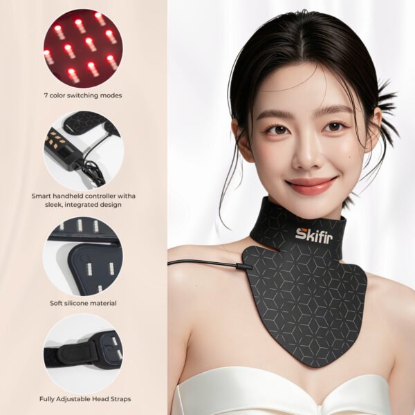 4-Color LED Red Light Therapy Neck Device Professional Skin Care Beauty Therapy for Neck