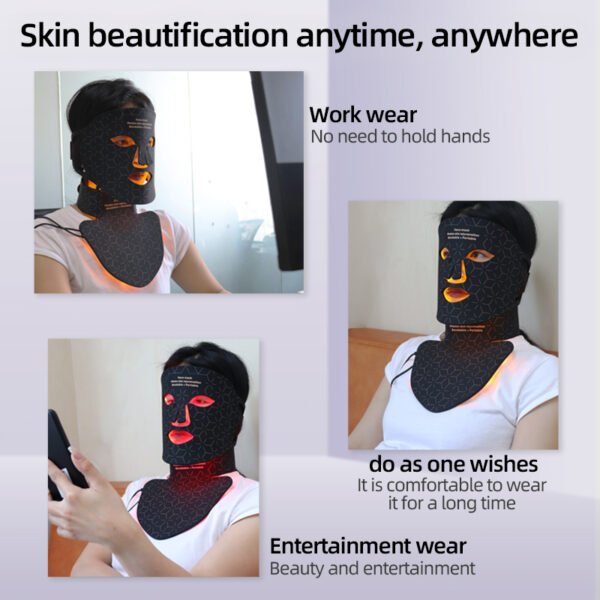 3 Portable Silicone LED Mask 240 LED 460 590 630 850nm Photon Therapy for Face