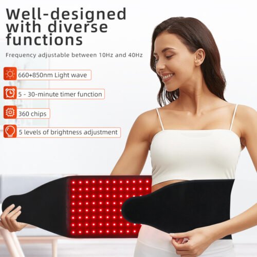 Red Light Therapy Waist Belt Versatile Massage Belt for Body Multiple Use