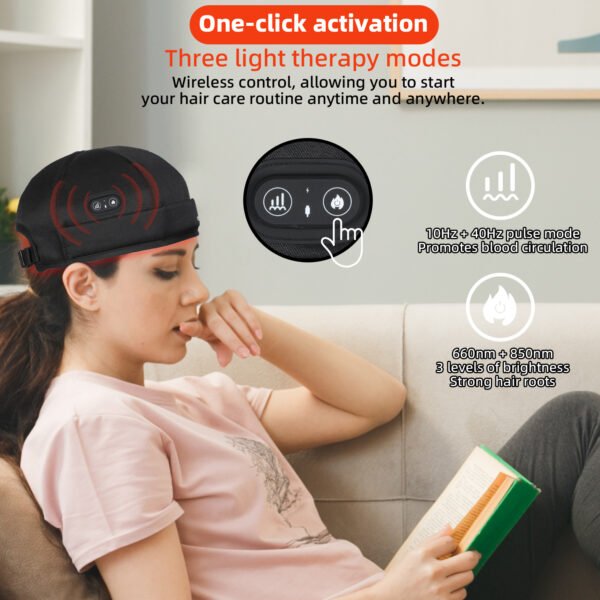 High-Tech Laser Hair Growth Cap Red Light Therapy for Thicker Darker Hair