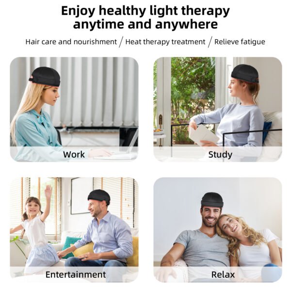 High-Tech Laser Hair Growth Cap Red Light Therapy for Thicker Darker Hair