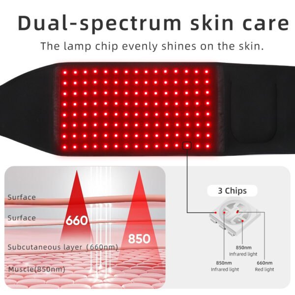 Red Light Therapy Waist Belt Versatile Massage Belt for Body Multiple Use