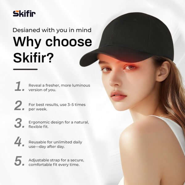 56-LED Hair Growth Cap | Red Blue Light Therapy Type-C Rechargeable