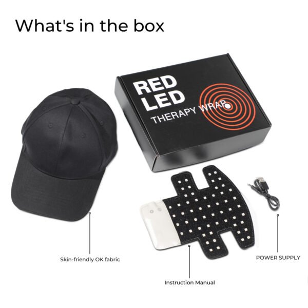 56-LED Hair Growth Cap | Red Blue Light Therapy Type-C Rechargeable