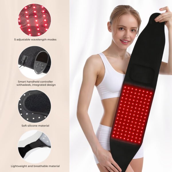Red Light Therapy Waist Belt Versatile Massage Belt for Body Multiple Use