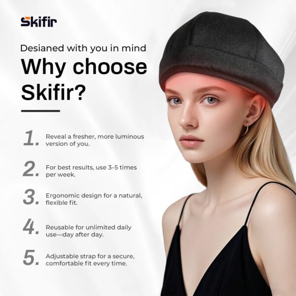 High-Tech Laser Hair Growth Cap Red Light Therapy for Thicker Darker Hair