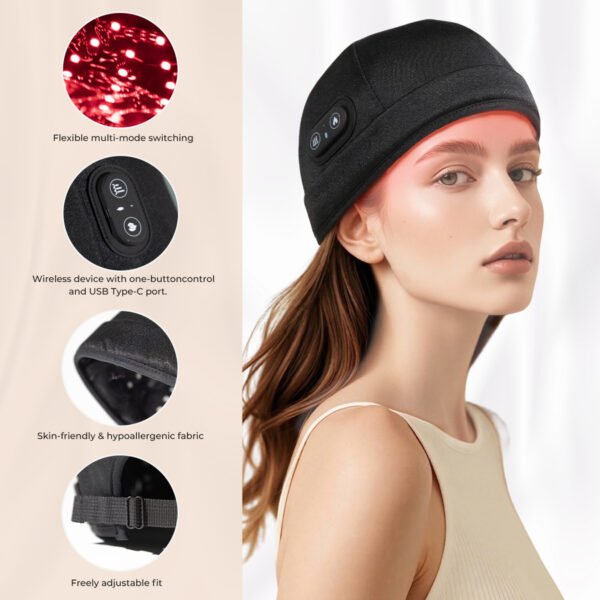 High-Tech Laser Hair Growth Cap Red Light Therapy for Thicker Darker Hair