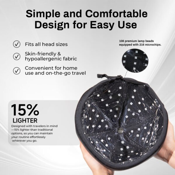High-Tech Laser Hair Growth Cap Red Light Therapy for Thicker Darker Hair