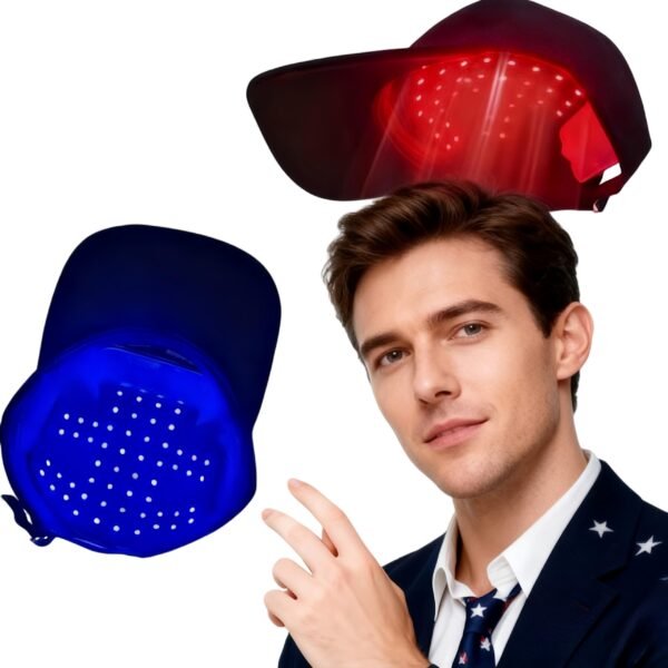 56-LED Hair Growth Cap | Red Blue Light Therapy Type-C Rechargeable